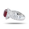 Image 2 : 3.06 ctw Ruby and 1.15 ctw Diamond Platinum Ring (GIA CERTIFIED)