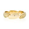 Image 4 : Unisex Vintage 14k Yellow Gold 6mm Domed Grooved Polished & Florentine Band Ring