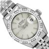Image 1 : Rolex Ladies Stainless Steel Silver Index White Gold Pyramid Diamond Bezel Date