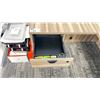 Image 2 : NATURAL WOOD COLOR 59"W X 59"D X 29"H  3 DRAWER SINGLE PEDESTAL L SHAPE DESK