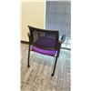 Image 2 : HON BLACK/PURPLE MESH BACK MOBILE CLIENT CHAIR