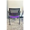 Image 2 : HON BLACK/PURPLE MESH BACK MOBILE CLIENT CHAIR