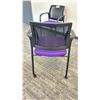 Image 2 : HON BLACK/PURPLE MESH BACK MOBILE CLIENT CHAIR
