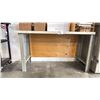 Image 2 : METAL 60"W X 24"D X 34"H TECH TABLE WITH ASSORTED LAB CONTENTS