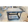 Image 2 : ULINE BLACK MOBILE FLAT SHELF UTILITY CART