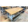 Image 2 : ULINE 72"W X 30"D X 36"H WOODEN TOP TECH TABLE WITH ADJUSTABLE LEGS