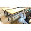 Image 2 : ULINE 72"W X 30"D X 37"H WOODEN TOP TECH TABLE WITH ADJUSTABLE LEGS