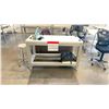 Image 1 : GREY 59"W X 26"D X 37"H HEAT SEALING TABLE WITH A ULINE 8" IMPULSE SEALER & A WHITE STOOL