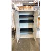 Image 2 : BEIGE 36"W X 18"D X 64"H METAL 2 DOOR STORAGE CABINET