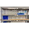 Image 2 : ULINE 96"W X 25"D X 84"H 4 TIER GREY METAL ADJUSTABLE STORAGE SHELF WITH ASSORTED STORAGE BINS
