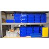 Image 2 : ULINE 96"W X 25"D X 84"H 3 TIER GREY METAL ADJUSTABLE STORAGE SHELF WITH ASSORTED STORAGE BINS