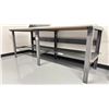 Image 2 : ULINE 96"W X 36"D X 37"H HEIGHT ADJUSTABLE WOODEN TOP TECH TABLE
