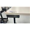 Image 2 : PROGRESSIVE AUTOMATIONS 59"W X 29.5"D HEIGHT ADJUSTABLE DESK WITH USB INPUT & BLACK DRAFTING CHAIR