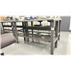 Image 2 : ULINE 60"W X 24"D X 37"H HEIGHT ADJUSTABLE WOODEN TOP TECH TABLE *CONTENTS NOT INCLUDED*