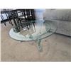 Image 1 : 2pc Round Glass Top Coffee Tables & 1 Table Lamp