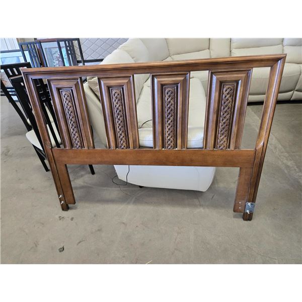 Wooden Headboard w/ Dresser & Mirror