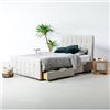 Image 1 : B1014Q ANNISTON Fabric Bed with Storage(Grey,Queen) -