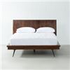 Image 1 : B1038K MADRID Acacia Bed(King) - HEADBOARD + FOOTBOARD + MATTRESS SLATS + CENTRE SUPPORT LEGS + META