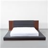 Image 1 : B1049Q BROOKLYN Platform Bed(Queen) - HEADBOARD+SIDE RAILS+FOOTBOARD  HEIGHT: 84¬†cm | 33"
