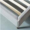 Image 2 : B1062Q CASELLE Fabric Bed(Light Grey, Queen) - HEADBOARD+FOOTBOARD + SLATS  HEIGHT: 113 cm | 44.6"W