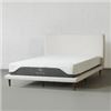 Image 2 : B1075Q MOLLY Fabric Bed(Cream, Queen) - HEADBOARD+SIDE RAILS+FOOTBOARD + SLATS  WIDTH: 176 cm | 69.3