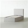 Image 1 : B1079T DREAM Fabric Bed with Storage(Light Grey,Twin) - HEADBOARD + NONWOVEN FABRIC+SIDE RAIL+FOOTBO