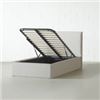 Image 3 : B1079T DREAM Fabric Bed with Storage(Light Grey,Twin) - HEADBOARD + NONWOVEN FABRIC+SIDE RAIL+FOOTBO