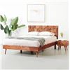 Image 1 : B1074K ZAYA Acacia Bed (King) - HEADBOARD FOOTBOARD + SLATS + LEGS + HARDWARE+SIDERAILS + CENTRE SUP