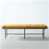 Image 3 : MILAN Velvet Bench(Yellow)  PRODUCT DIMENSIONSHEIGHT: 47cm | 18.5"WIDTH: 51cm | 20.1"DEPTH: 161cm