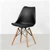 Image 1 : T0653 EIFFEL Leather Side Chair (Black) PRODUCT DIMENSIONSDEPTH:  52 cm | 20.5"WIDTH: 57 cm | 22.4
