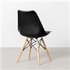 Image 3 : T0653 EIFFEL Leather Side Chair (Black) PRODUCT DIMENSIONSDEPTH:  52 cm | 20.5"WIDTH: 57 cm | 22.4