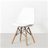 Image 1 : T0654 EIFFEL Leather Side Chair (White) RODUCT DIMENSIONS DEPTH:  52 cm | 20.5" WIDTH: 57 cm | 22.4"
