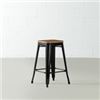 Image 1 : T1491 INDUSTRIE Counter Stool Wood Seat(65cm,Black) PRODUCT DIMENSIONS T1491DEPTH: 38 cm | 14.9"WI