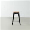Image 2 : T1491 INDUSTRIE Counter Stool Wood Seat(65cm,Black) PRODUCT DIMENSIONS T1491DEPTH: 38 cm | 14.9"WI