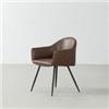 Image 1 : T1663 MILAN Leather Armchair(brown) PRODUCT DIMENSIONSDEPTH: 57 cm | 22.4" WIDTH: 48.5 cm | 19.09"