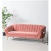 Image 1 : S1045 AUDREY Fabric Sofa(Velvet, Pink)