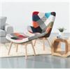 Image 1 : T5938 FEATHERSTONE Contour Lounge Chair (Patchwork) UPDATED PRODUCT DETAILSHigh quality fabric. Sol