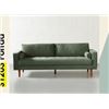 Image 1 : s1203 FONDA Fabric Sofa(3-seater, Green)DEPTH: 94 cm | 37"WIDTH: 225 cm | 88.5"HEIGHT: 86 cm | 33.