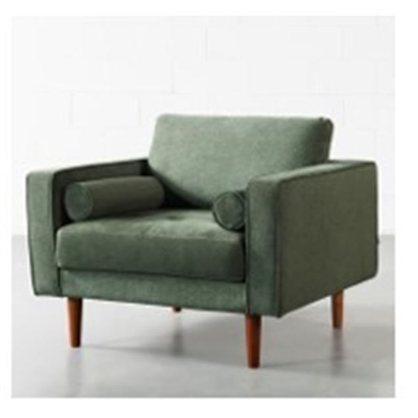 s1204 FONDA Fabric Sofa(1-seater, Green)DEPTH: 94 cm | 37"WIDTH: 106 cm | 41.7"HEIGHT: 86 cm | 33.