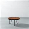 Image 1 : T5604 RUDOLPH Round Coffee Table PRODUCT DETAILSAcacia wood Iron frame   PRODUCT DIMENSIONSLENGTH: