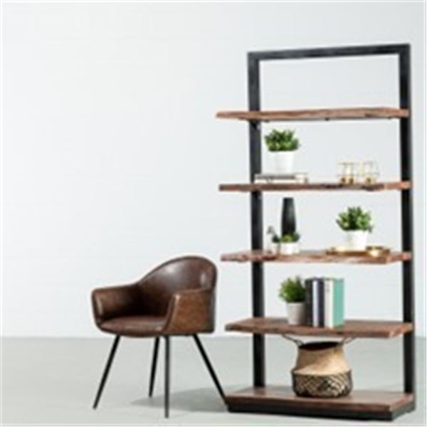 T5274 ROSWELL Industrial Acacia Live Edge Wood Bookcase PRODUCT DIMENSIONSHEIGHT: 191 cm | 75"DEPT