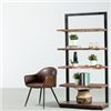 Image 1 : T5274 ROSWELL Industrial Acacia Live Edge Wood Bookcase PRODUCT DIMENSIONSHEIGHT: 191 cm | 75"DEPT