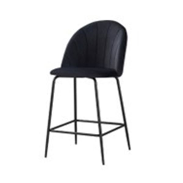 T6480 SOPHIE Velvet Counter Stool(Black)-NEW PRODUCT DETAILSHigh-quality materialsBlack-coated met