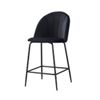 Image 1 : T6480 SOPHIE Velvet Counter Stool(Black)-NEW PRODUCT DETAILSHigh-quality materialsBlack-coated met