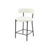 Image 1 : T6472 SAMANTHA Fabric Counter Stool(Boucle Cream)