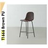 Image 1 : t1666 MILAN Leather Bar Stool(75cm,Brown)DEPTH: 47.5 cm | 18.7" WIDTH: 43 cm | 16.9" HEIGHT: 105 cm 
