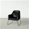 Image 1 : T6427 BROOK Leather Lounge Chair(Black) - NEW PRODUCT DIMENSIONSWIDTH: 73 cm | 28.7"DEPTH: 89 cm |