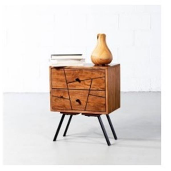 t5112 PALMA Mid Century Night Table LENGTH: 45.72 cm | 18" WIDTH: 30.48 cm | 12" HEIGHT: 58.42 cm | 