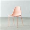 Image 1 : T6379 ELLEN Plastic Dining Chair(Pink) - NEW CHAIR DIMENSIONS WIDTH: 46.5cm |18.3"DEPTH: 53.5 cm | 