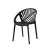 Image 1 : T6373 FOLIAGE Plastic Chair UV Resistant (Black) PRODUCT DETAILSHigh-quality vegan leatherBlack-co